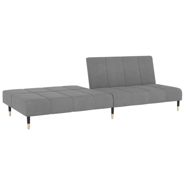 2-personers sovesofa fløjl lysegrå
