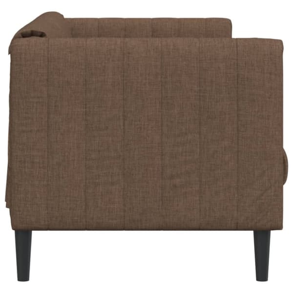 Soffa 3-sits brun konstmocka