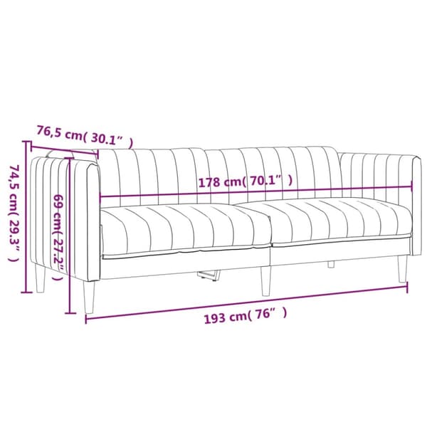 Soffa 3-sits mörkgrön tyg