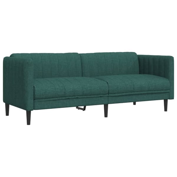 Soffa 3-sits mörkgrön tyg