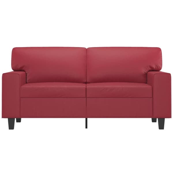 2-sitssoffa vinröd 120 cm fuskläder