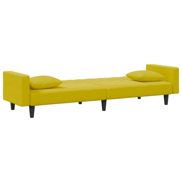 vidaXL sofasæt 2 dele med puder velour gul