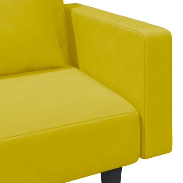 vidaXL sofasæt 2 dele med puder velour gul