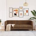 Miniatyrbillede 3 af 9: vidaXL 3-personers sofa stof brun