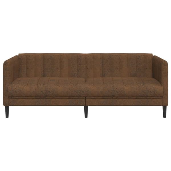 vidaXL 3-personers sofa stof brun
