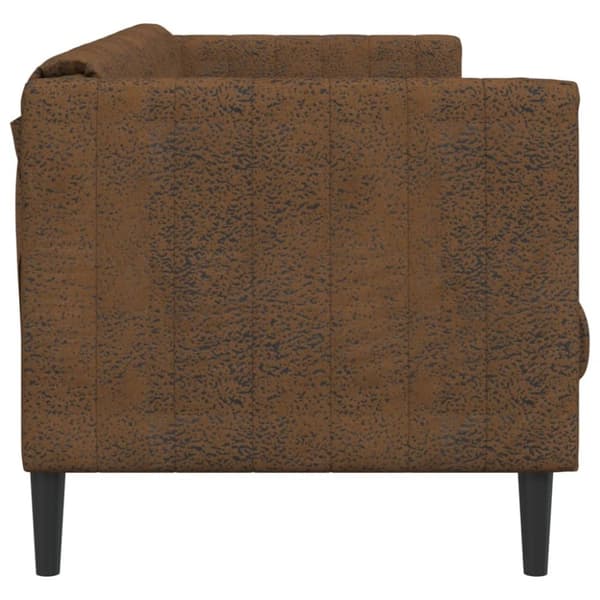 vidaXL 3-personers sofa stof brun