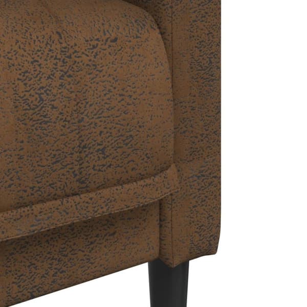 vidaXL 3-personers sofa stof brun