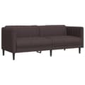 Miniatyrbillede 2 af 9: vidaXL 3-personers sofa stof mørkebrun