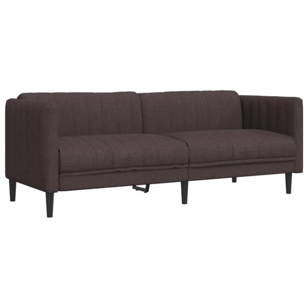 vidaXL 3-personers sofa stof mørkebrun