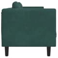 Miniatyrbillede 6 af 11: vidaXL 3-personers sofa med hynder velour mørkegrøn