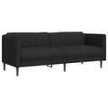 Miniatyrbillede 2 af 9: vidaXL 3-personers sofa stof sort