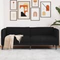 Miniatyrbillede 1 af 9: vidaXL 3-personers sofa stof sort