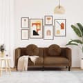 Miniatyrbillede 3 af 10: vidaXL 2-personers sofa med hynder velour brun