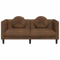 Miniatyrbillede 4 af 10: vidaXL 2-personers sofa med hynder velour brun