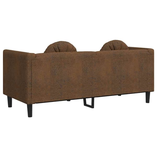vidaXL 2-personers sofa med hynder velour brun
