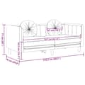 Miniatyrbillede 9 af 10: vidaXL 2-personers sofa med hynder velour brun