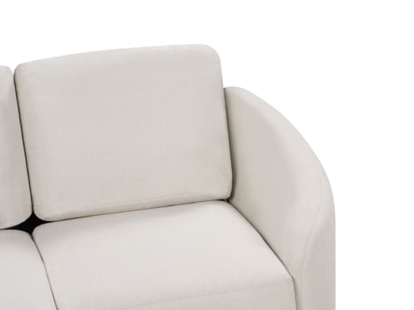 Sofa Lysegrå Stoff Møbeltrekk Gull Ben 2-seters Loveseat Retro