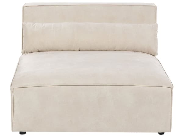 Moduuliosa beige sametti kangas verhoilu 2 hengelle mustat jalat modulaarinen moderni tyyli