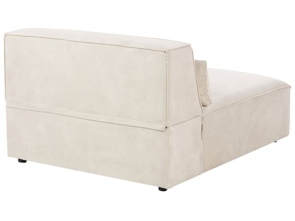 Moduuliosa beige sametti kangas verhoilu 2 hengelle mustat jalat modulaarinen moderni tyyli