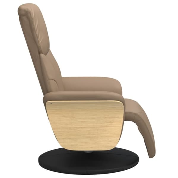 vidaXL Reclinerfåtölj med fotstöd cappuccino konstläder