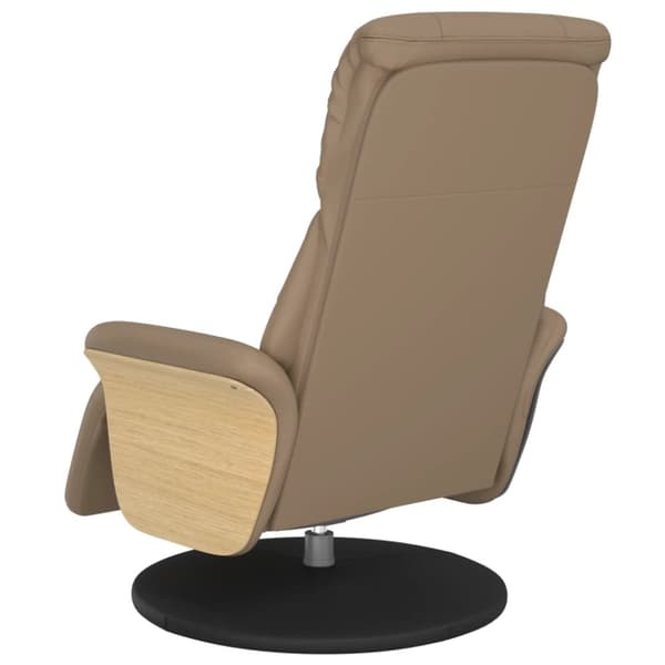 vidaXL Reclinerfåtölj med fotstöd cappuccino konstläder