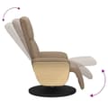 Miniatyrbild 5 av 9: vidaXL Reclinerfåtölj med fotstöd cappuccino konstläder