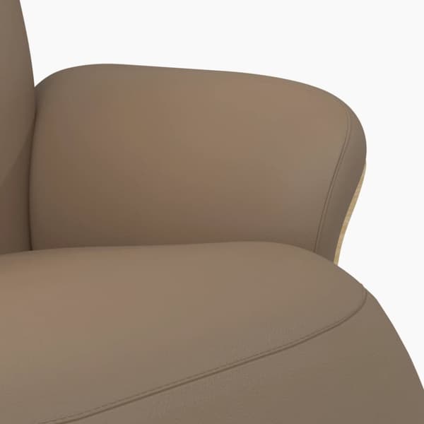 vidaXL Reclinerfåtölj med fotstöd cappuccino konstläder