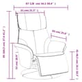 Miniatyrbild 8 av 9: vidaXL Reclinerfåtölj med fotstöd cappuccino konstläder