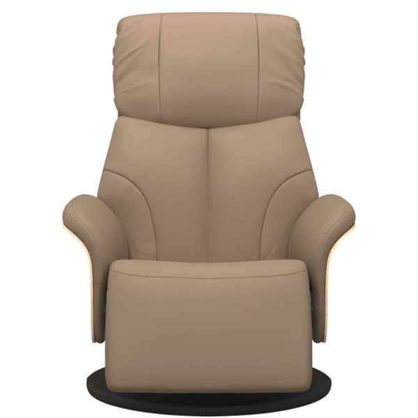 vidaXL Reclinerfåtölj med fotstöd cappuccino konstläder