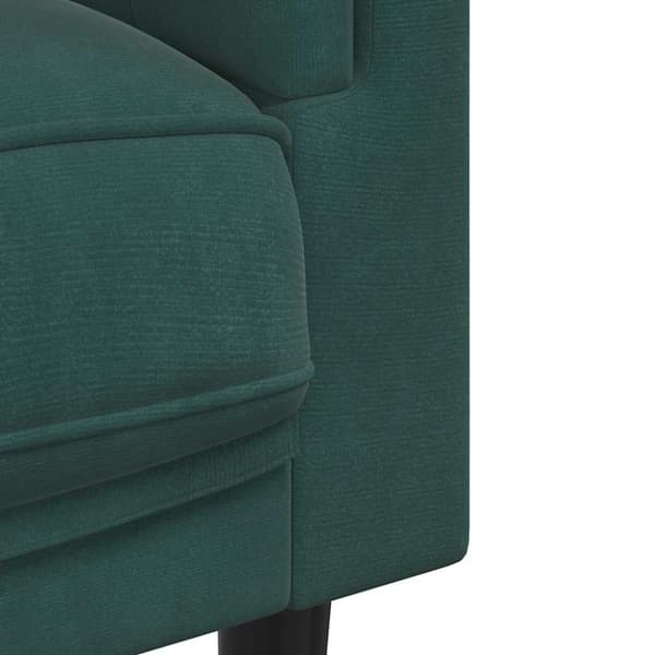 vidaXL Soffa med kuddar 2-sits mörkgrön sammet