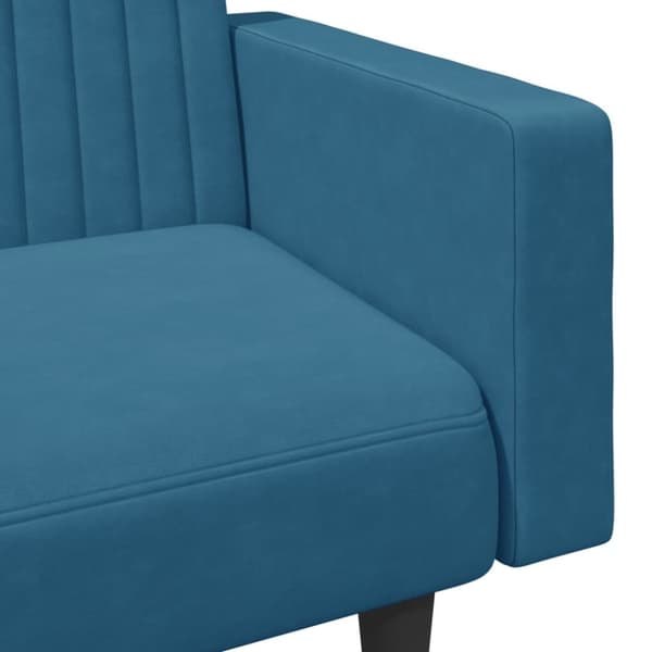 vidaXL sofasæt 2 dele velour blå