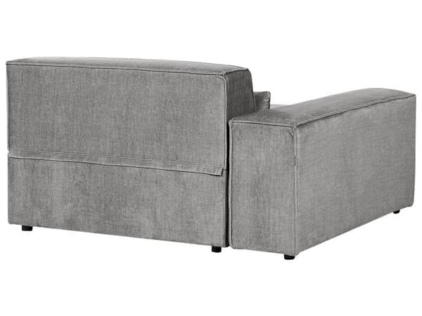 2-seters Modulær Sofa Grå Seksjonssofa Stoff med Svarte Ben Moderne Stue