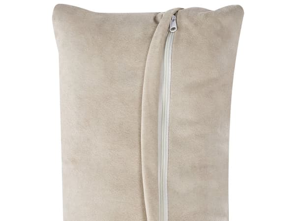 2-seters Armløs Modulær Sofa Beige Seksjonssofa Fløyel med Svarte Ben Moderne Stue