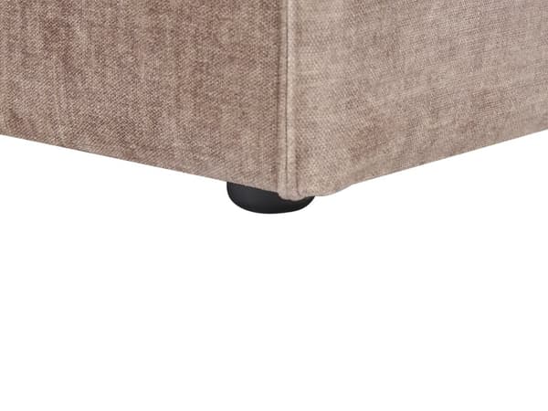 2-seters Armløs Modulær Sofa Brun Seksjonssofa Stoff med Svarte Ben Moderne Stue