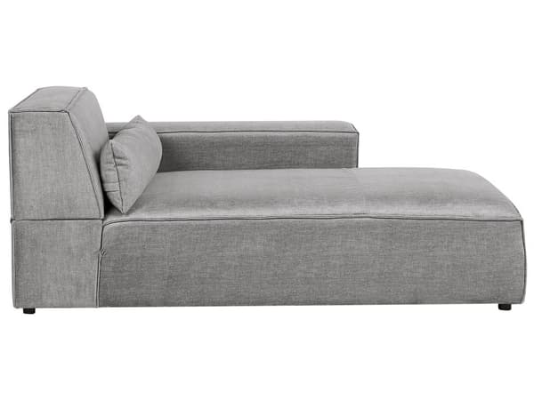 Moduulikulmasohva ja rahi harmaa polyesteri kangas verhoilu vasenk. 3 hengelle modulaarinen moderni tyyli