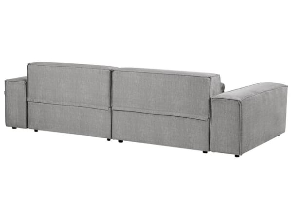 Moduulisohva ja rahi harmaa polyesteri kangas verhoilu 2 hengelle modulaarinen moderni tyyli