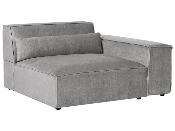 Moduulisohva harmaa polyesteri kangas verhoilu 2 hengelle modulaarinen moderni tyyli