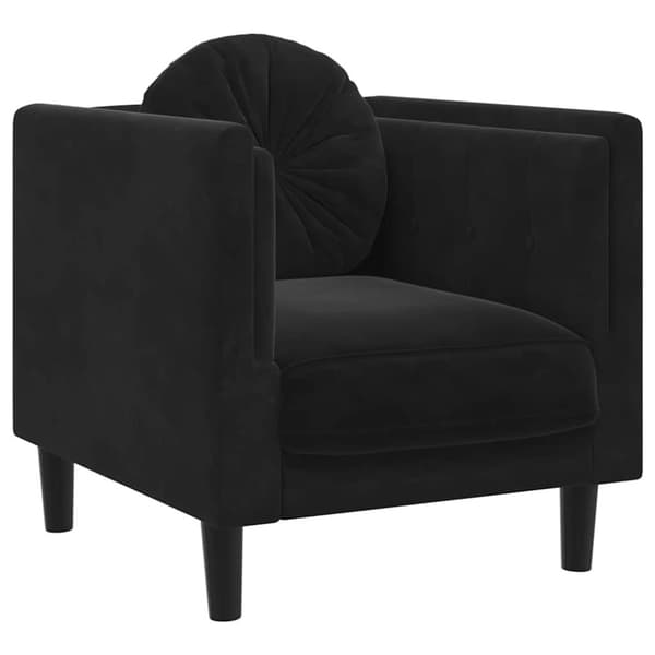 vidaXL sofastol med hynde velour sort