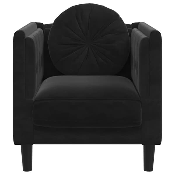 vidaXL sofastol med hynde velour sort