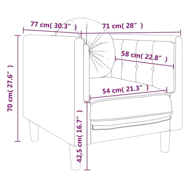 vidaXL sofastol med hynde velour sort