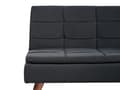 Miniatyrbilde 8 av 11: Sovesofa Svart 3-seter Quiltet møbeltrekk Click Clack Delt rygg Metallben
