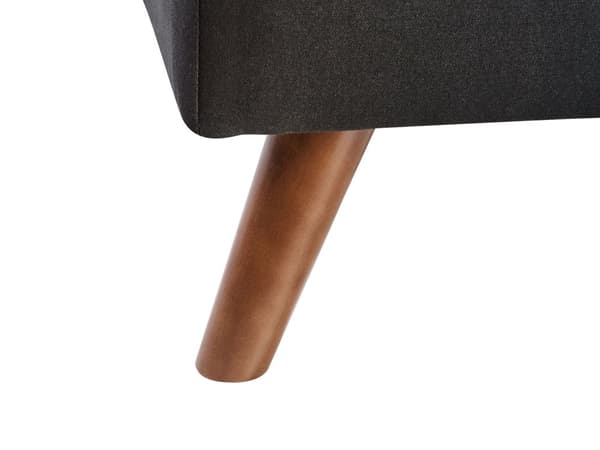 Sovesofa Svart 3-seter Quiltet møbeltrekk Click Clack Delt rygg Metallben