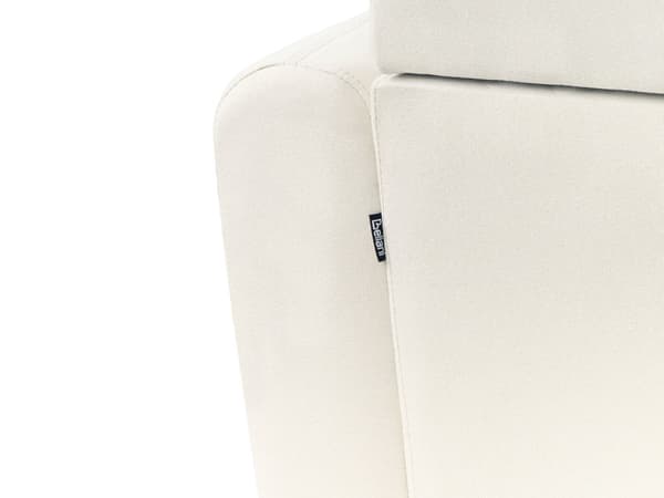 Sohva luonnonvalkoinen kangas verhoiltu puujalat kahdelle nappikoristeltu olohuoneen retro minimalistinen tyyli