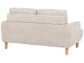 Pikkukuva 7 / 11: Sohva beige bukleekangas verhoiltu puujalat kahdelle nappikoristeltu olohuoneen retro minimalistinen tyyli