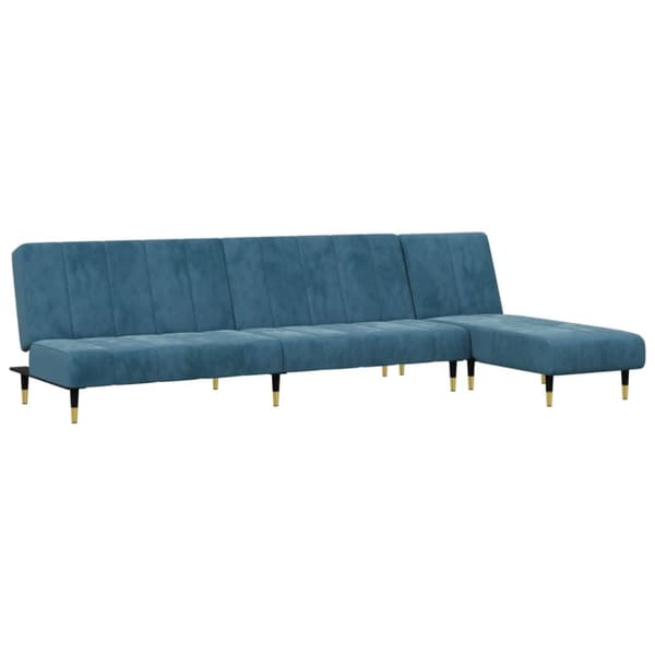 vidaXL sofasæt 2 dele velour blå