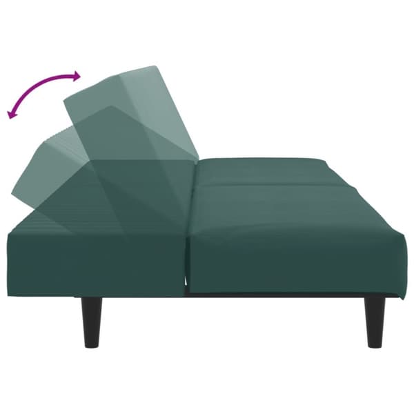 vidaXL sofasæt 2 dele velour mørkegrøn