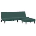 Miniatyrbillede 1 af 11: vidaXL sofasæt 2 dele velour mørkegrøn