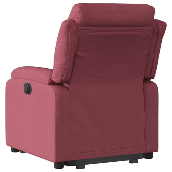 vidaXL Reclinerfåtölj med uppresningshjälp vinröd tyg