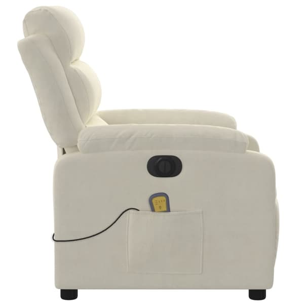 vidaXL massagestol velour cremefarvet