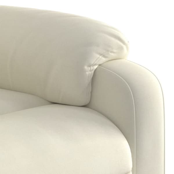 vidaXL massagestol velour cremefarvet